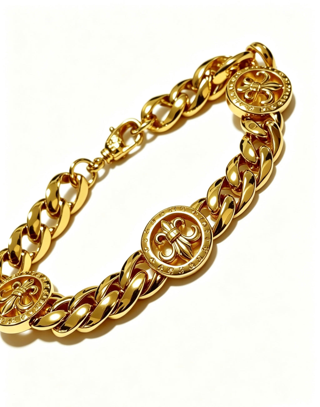 Chrome Hearts Gold-Tone Round Emblem Bracelet - album image 5