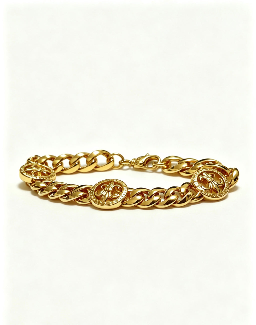 Chrome Hearts Gold-Tone Round Emblem Bracelet - album image 2
