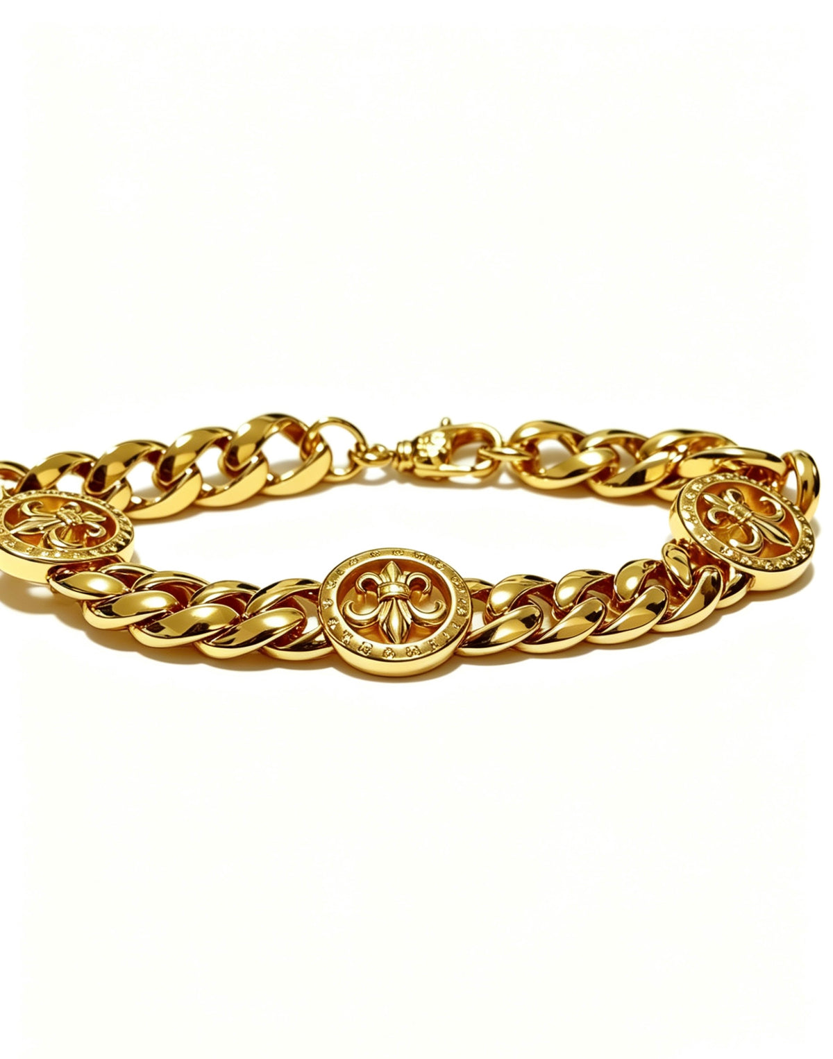 Chrome Hearts Gold-Tone Round Emblem Bracelet - album image 6