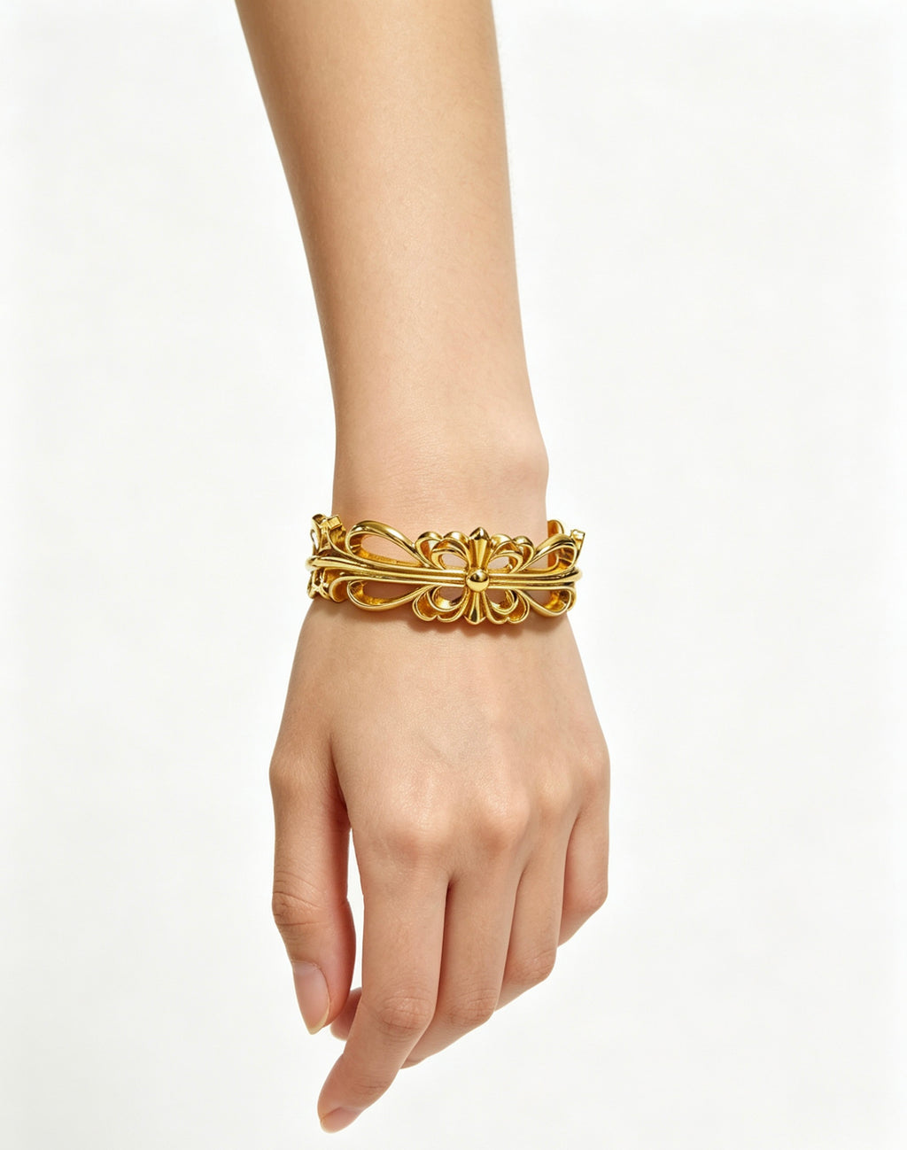 Chrome Hearts Gold-Tone Layered Open Cuff - album image 9