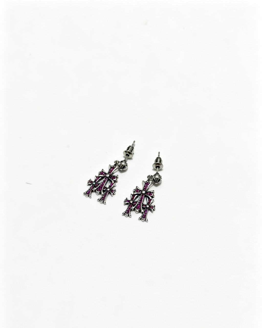 Chrome Hearts Large Layered Cross Earrings - album image 6