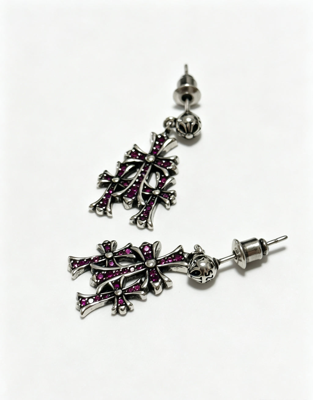 Chrome Hearts Large Layered Cross Earrings - album image 3