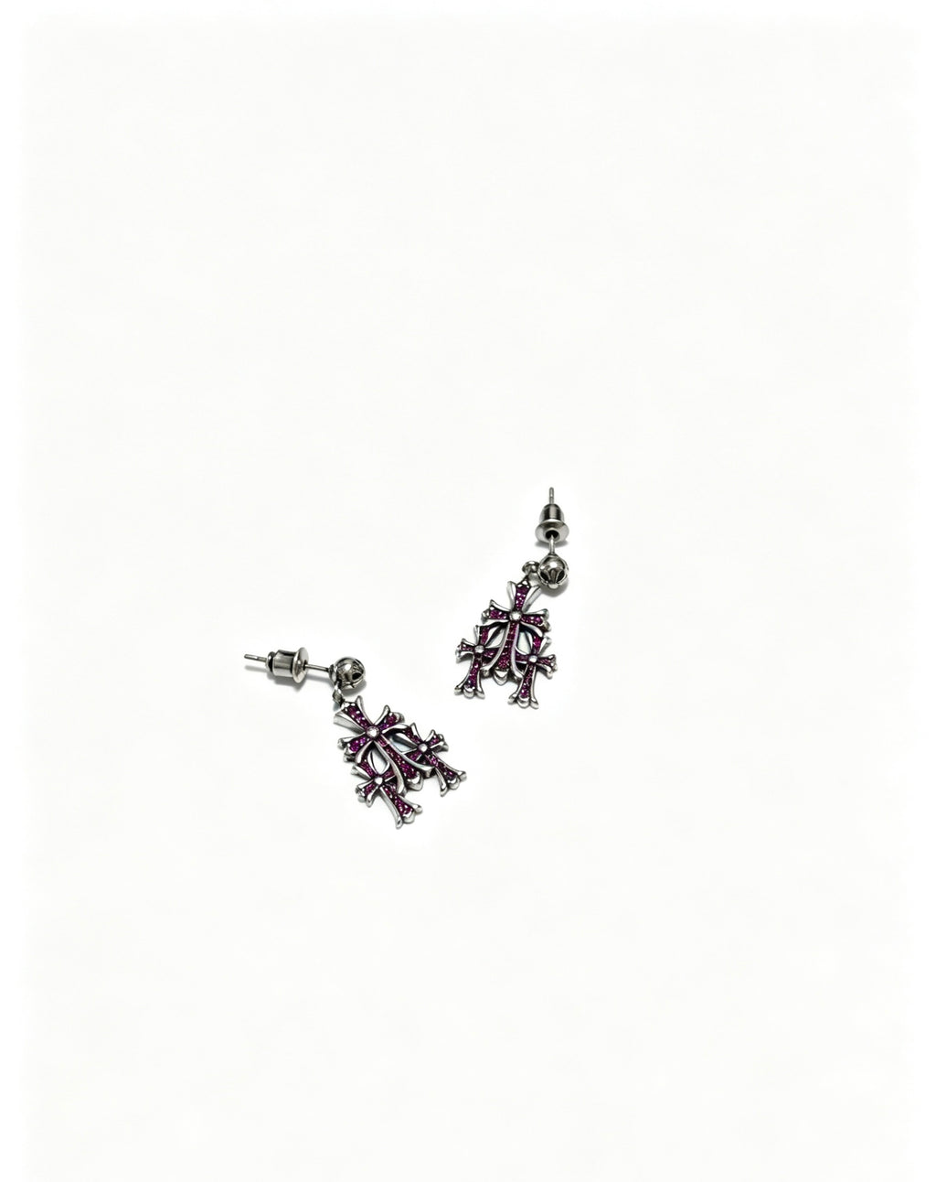 Chrome Hearts Large Layered Cross Earrings - album image 5