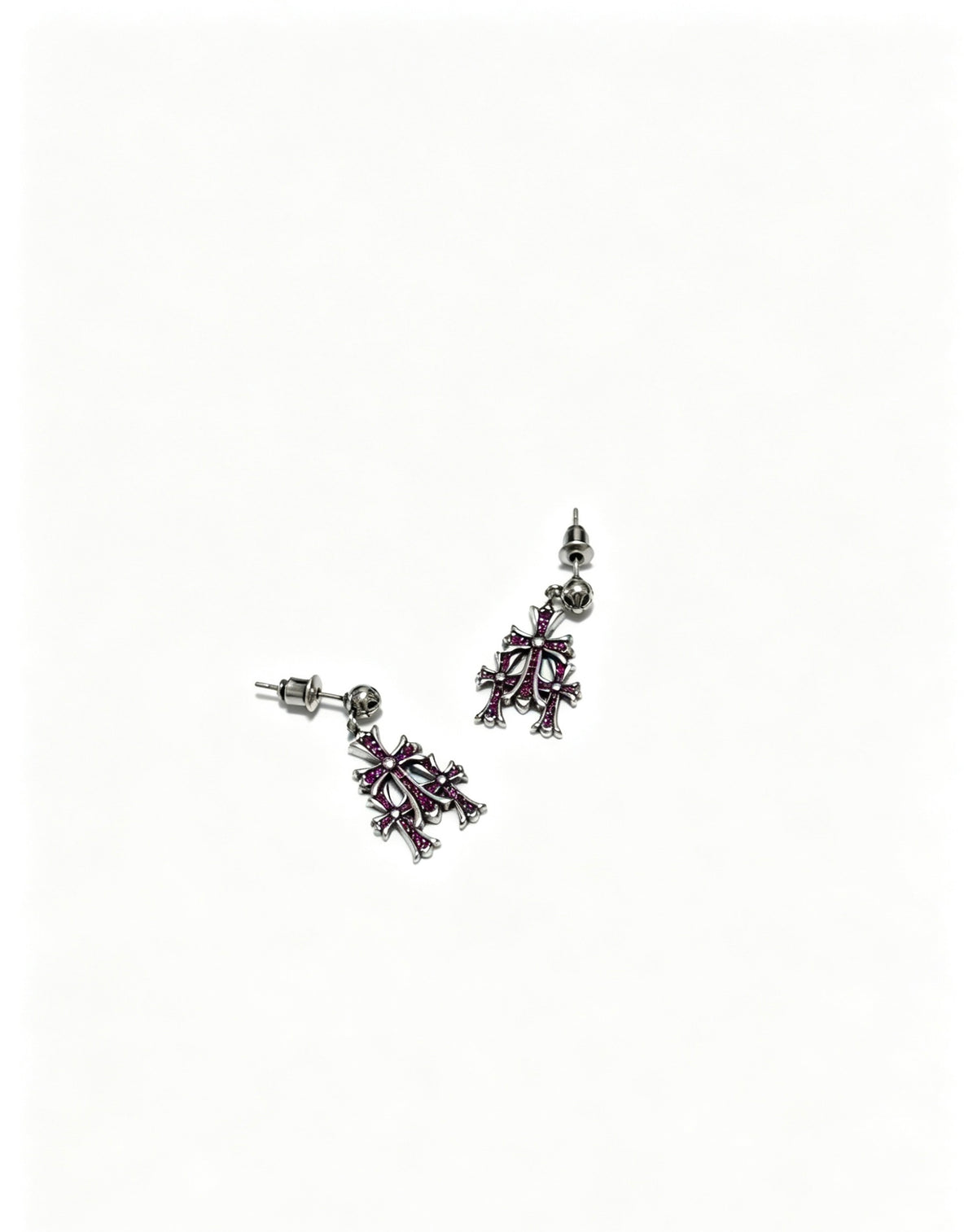 Chrome Hearts Large Layered Cross Earrings - album image 5
