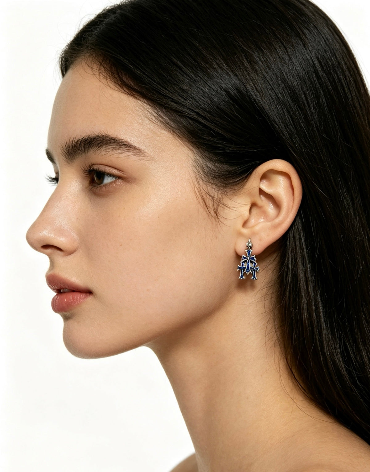 Chrome Hearts Slim Gothic Motif Drop Earrings - album image 9