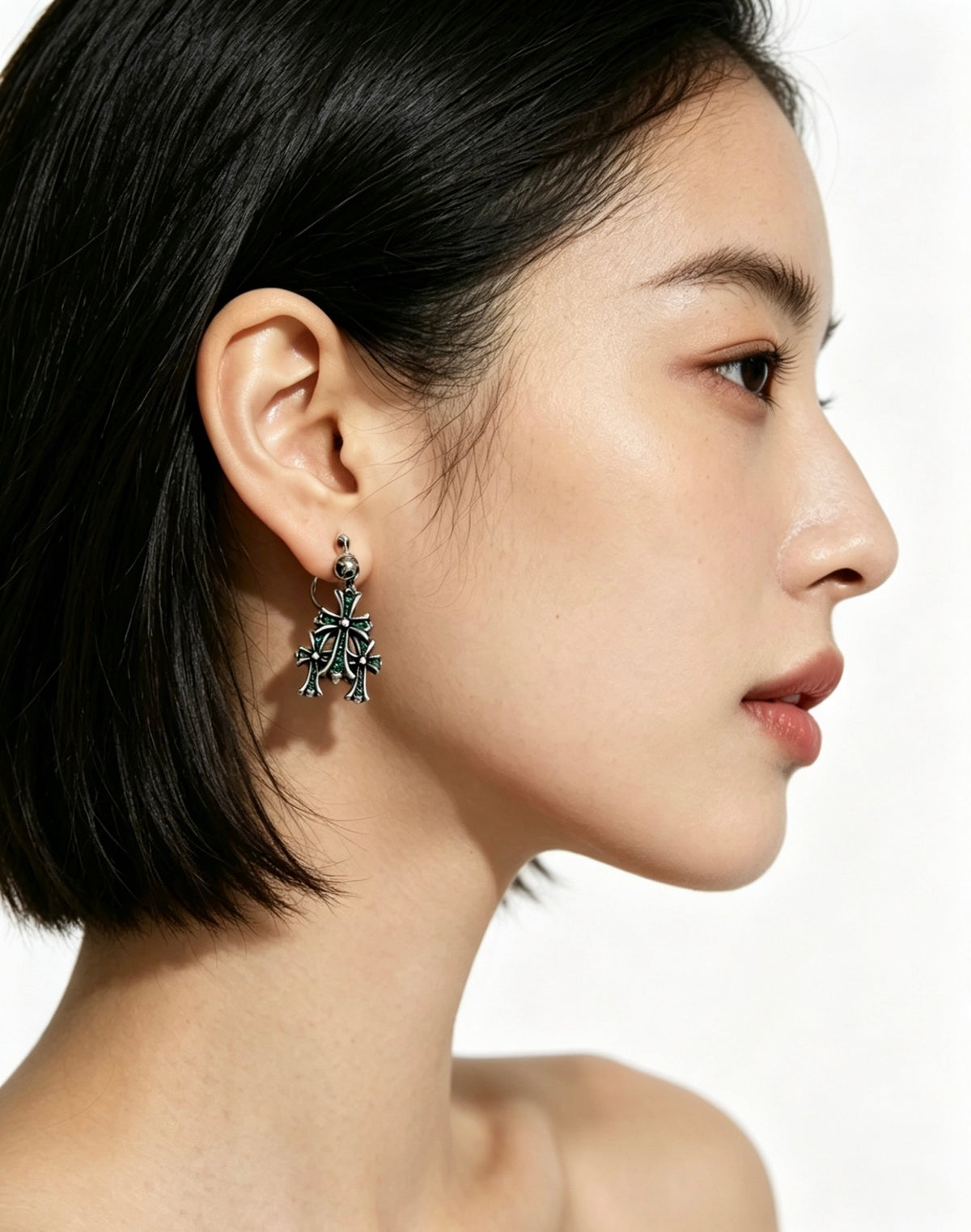Chrome Hearts Pointed Double Cross Earrings - album image 9