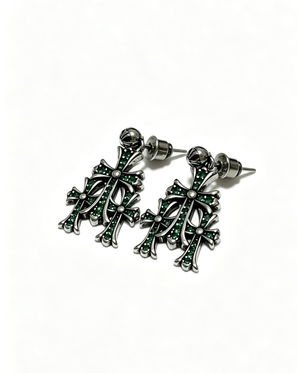 Chrome Hearts Pointed Double Cross Earrings - album image 3