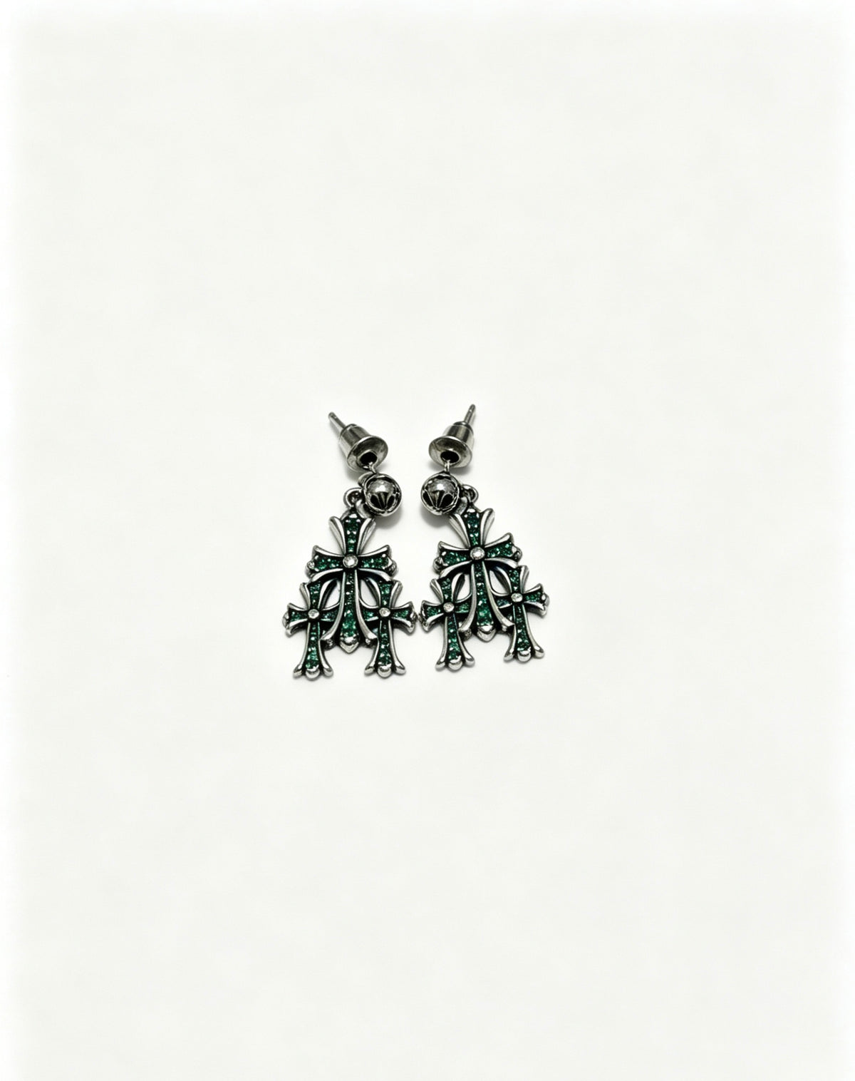 Chrome Hearts Pointed Double Cross Earrings - album image 6
