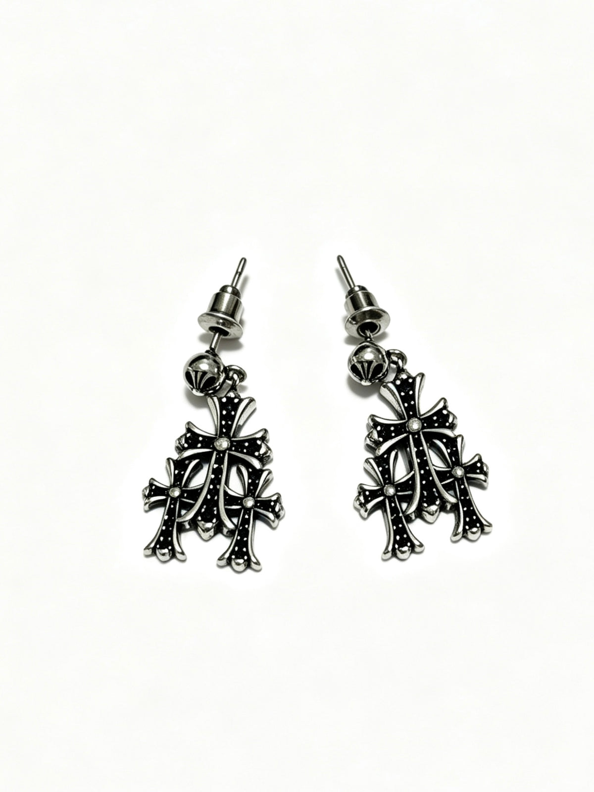 Chrome Hearts Compact Multi-Cross Earrings - album image 3