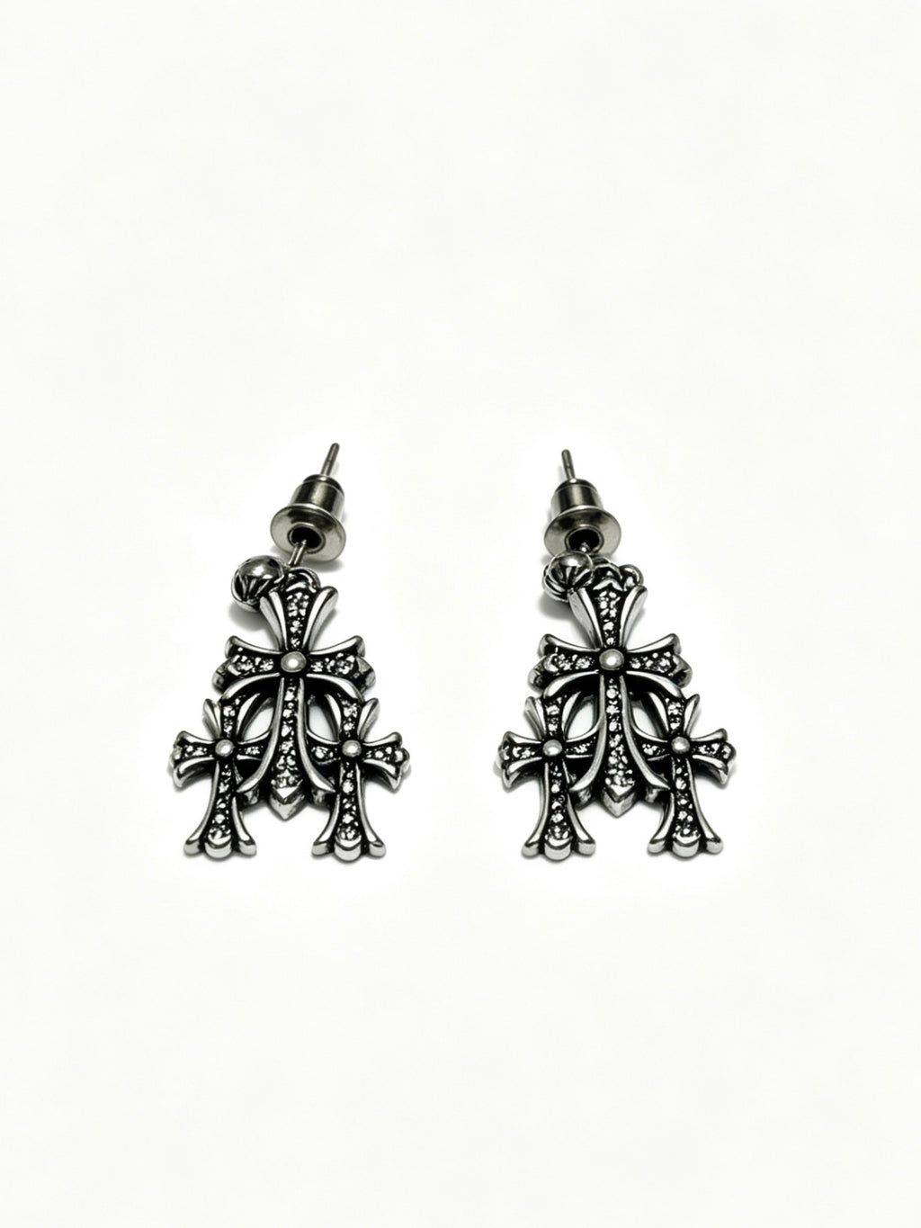 Chrome Hearts Curved Leaf Cluster Earrings - album image 4