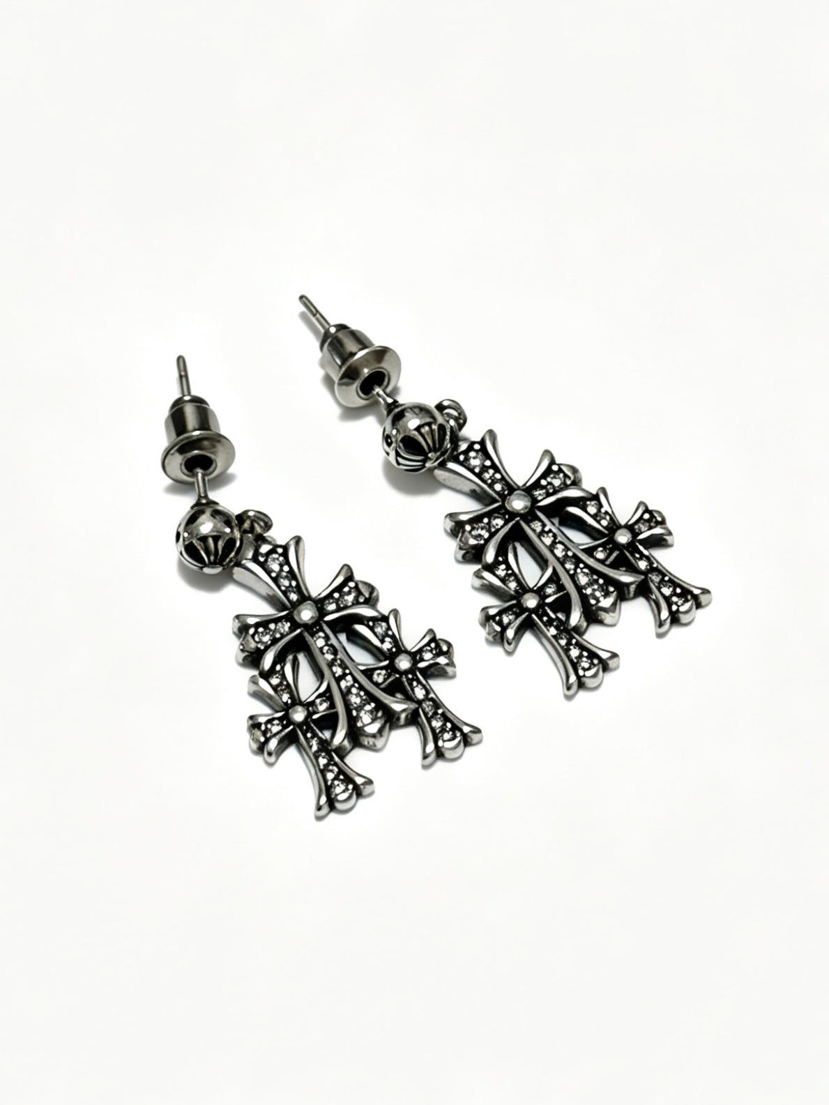 Chrome Hearts Curved Leaf Cluster Earrings - album image 5