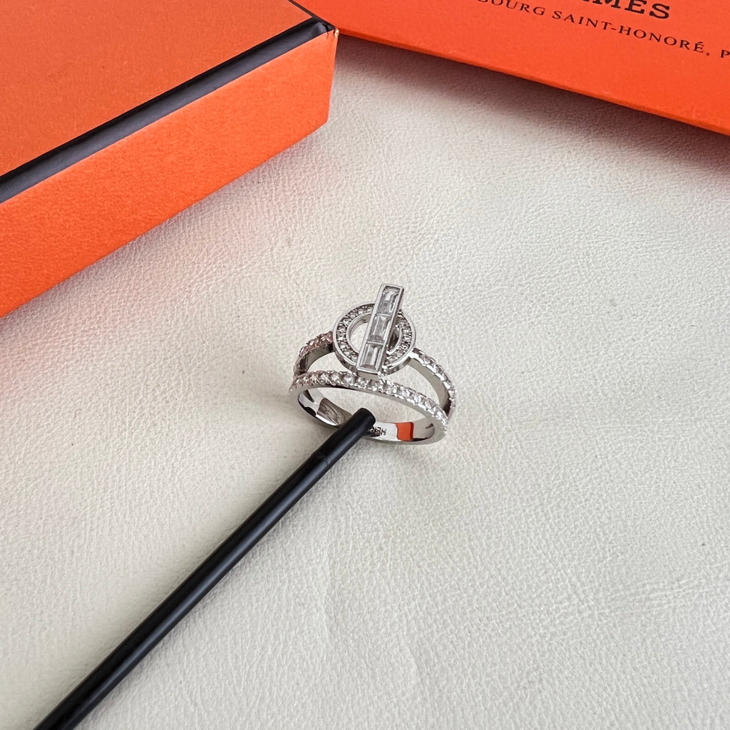 Hermès Silver-Tone Anchor-Link Ring - album image 7
