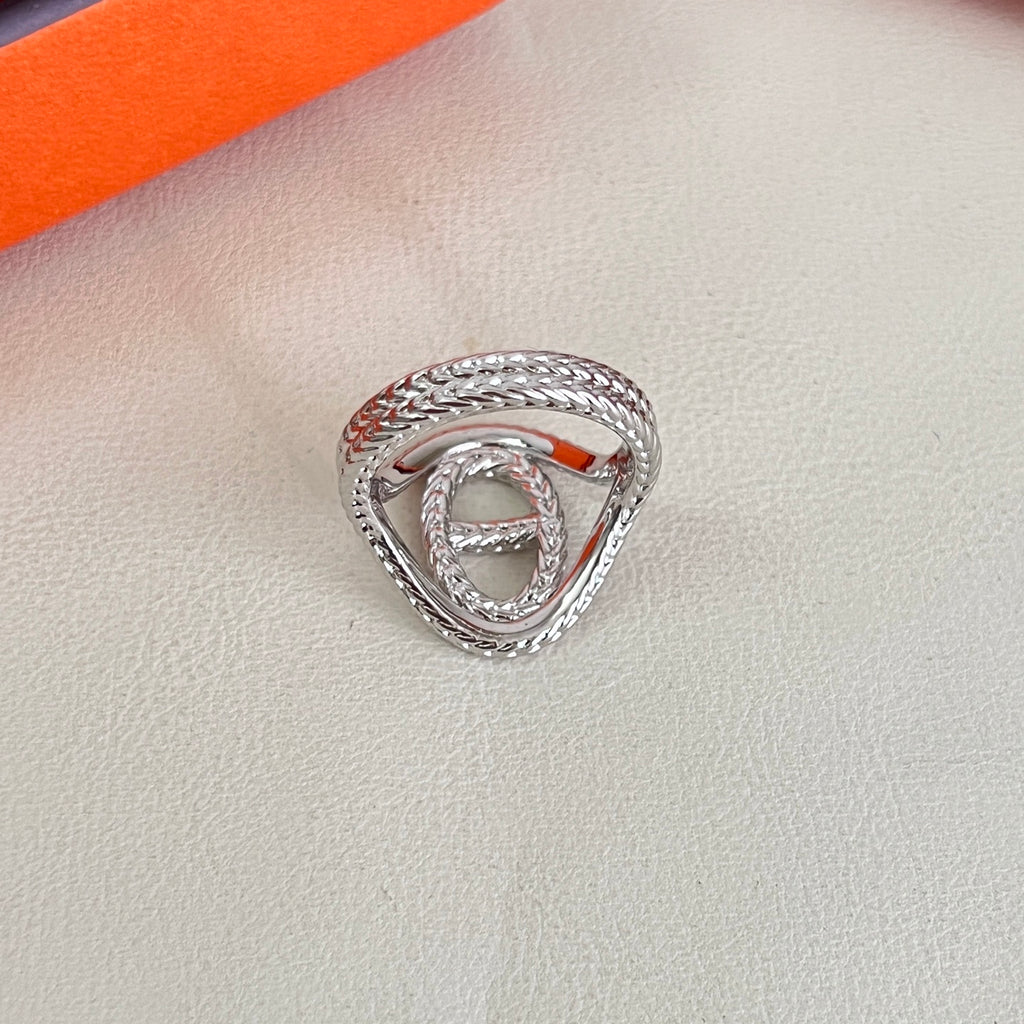 Hermès Silver-Tone Round H Disc Stud Earrings - album image 6
