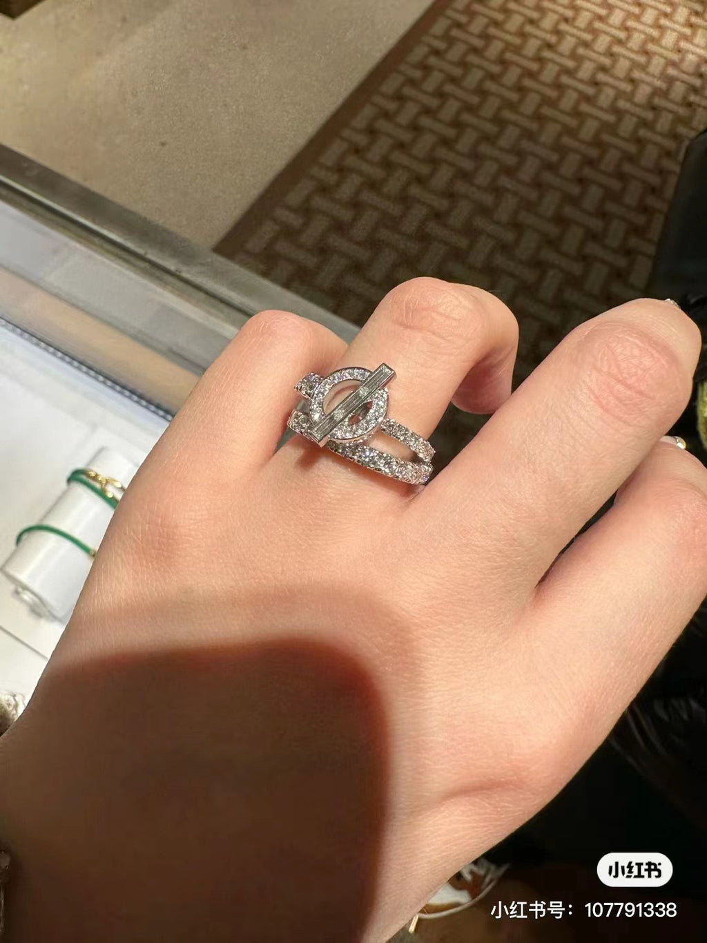 Hermès Silver-Tone Anchor-Link Ring - album image 2