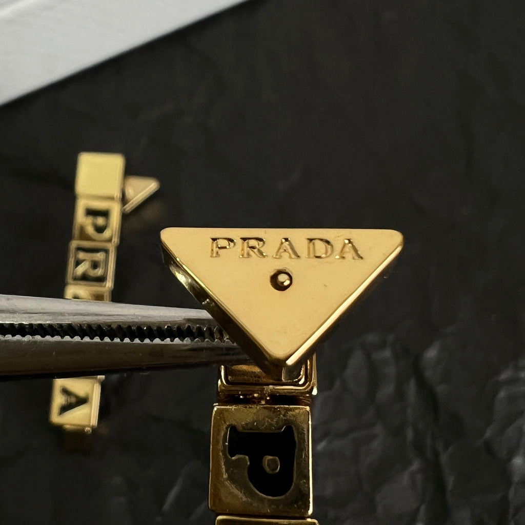 Prada Tapered Letter Detail Drop Earrings - album image 6