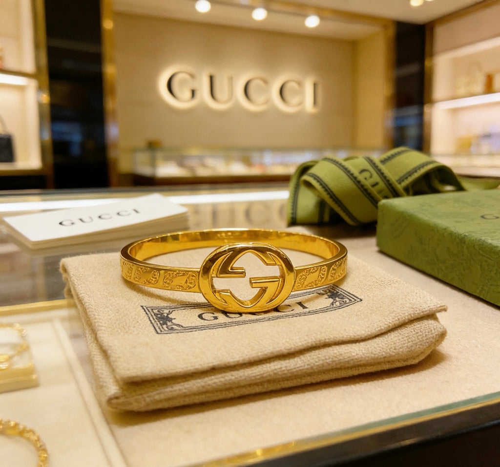 Gucci Anger Forest Interlocking G Antiqued Bangle - album image 5