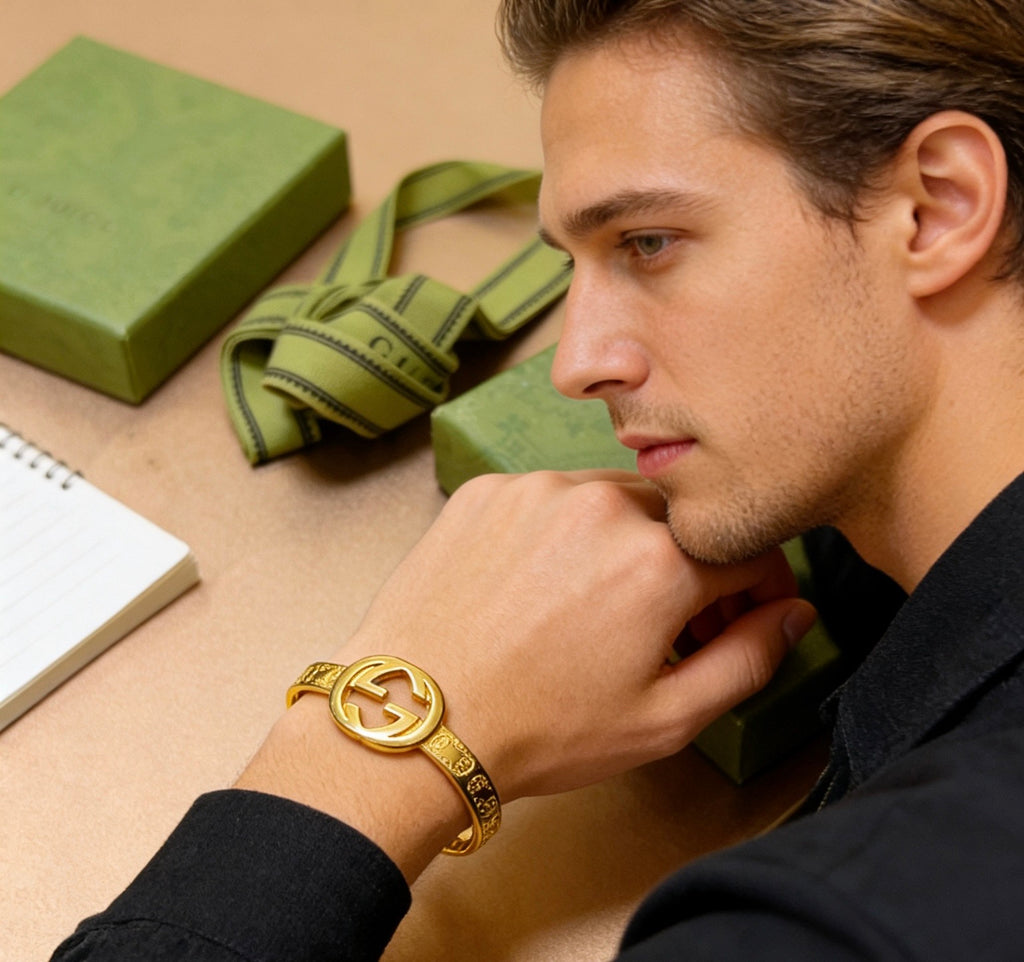 Gucci Anger Forest Interlocking G Antiqued Bangle - album image 3