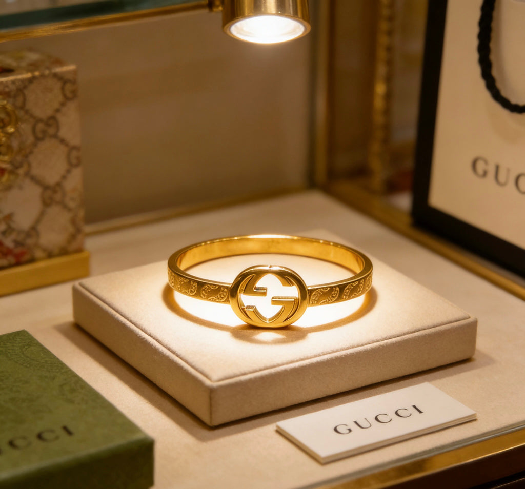 Gucci Anger Forest Interlocking G Antiqued Bangle - album image 2