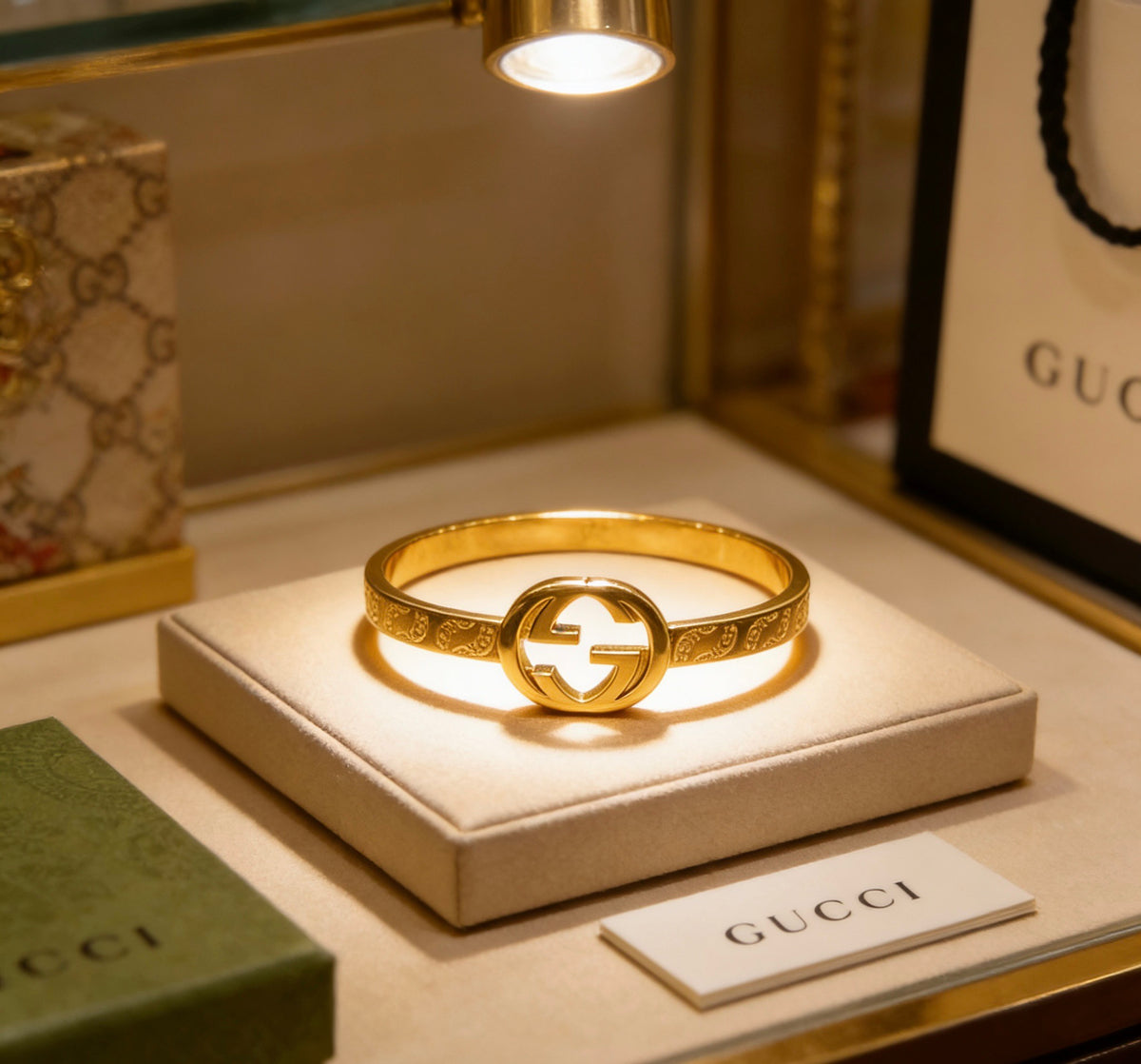 Gucci Anger Forest Interlocking G Antiqued Bangle - album image 2