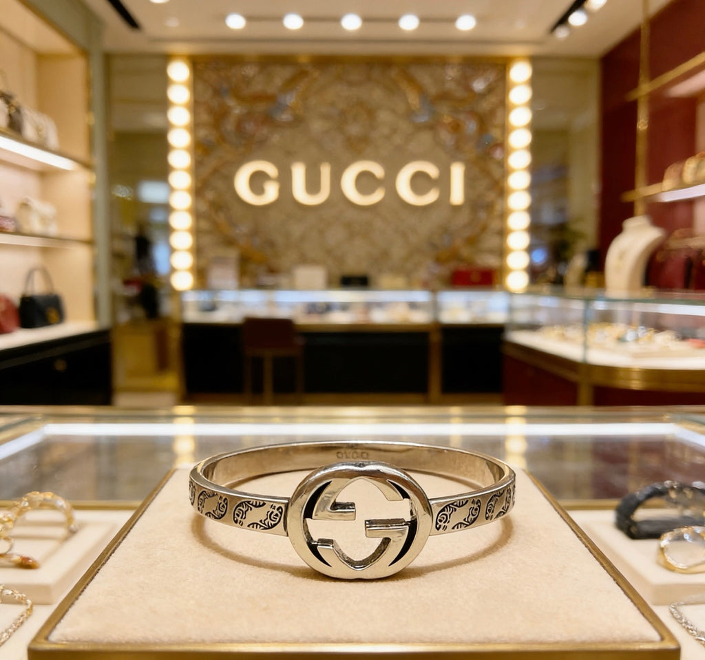 Gucci Anger Forest Interlocking G Antiqued Bangle - album image 9