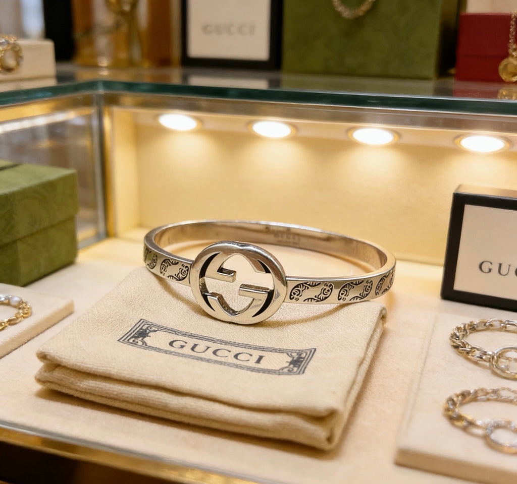 Gucci Anger Forest Interlocking G Antiqued Bangle - album image 2