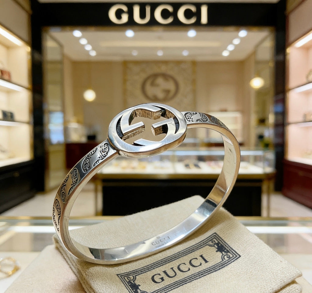 Gucci Anger Forest Interlocking G Antiqued Bangle - album image 4
