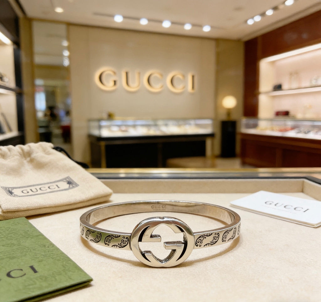 Gucci Anger Forest Interlocking G Antiqued Bangle - album image 5