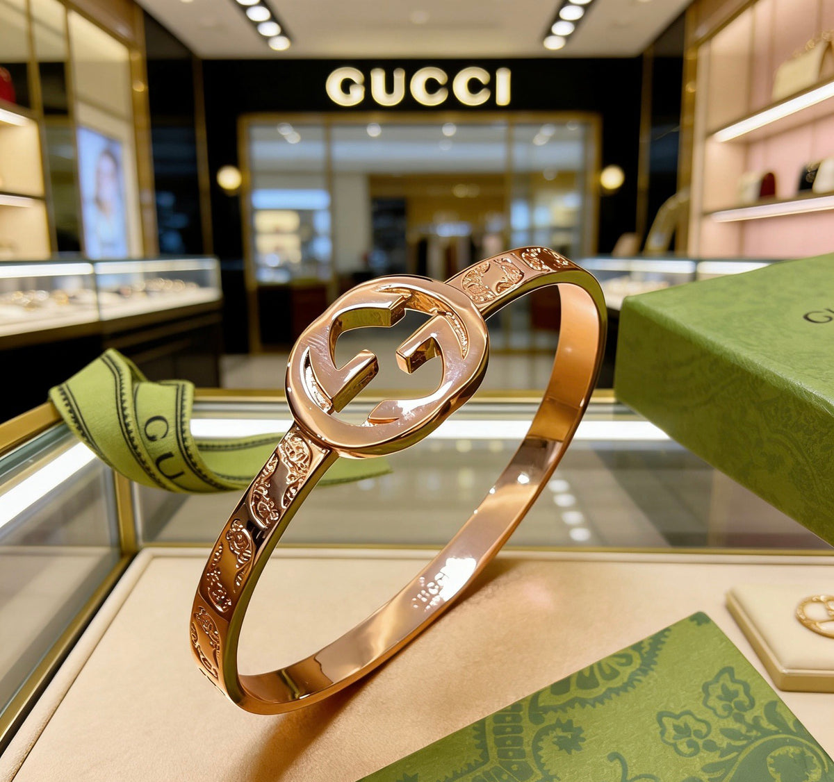 Gucci Anger Forest Interlocking G Antiqued Bangle - album image 3