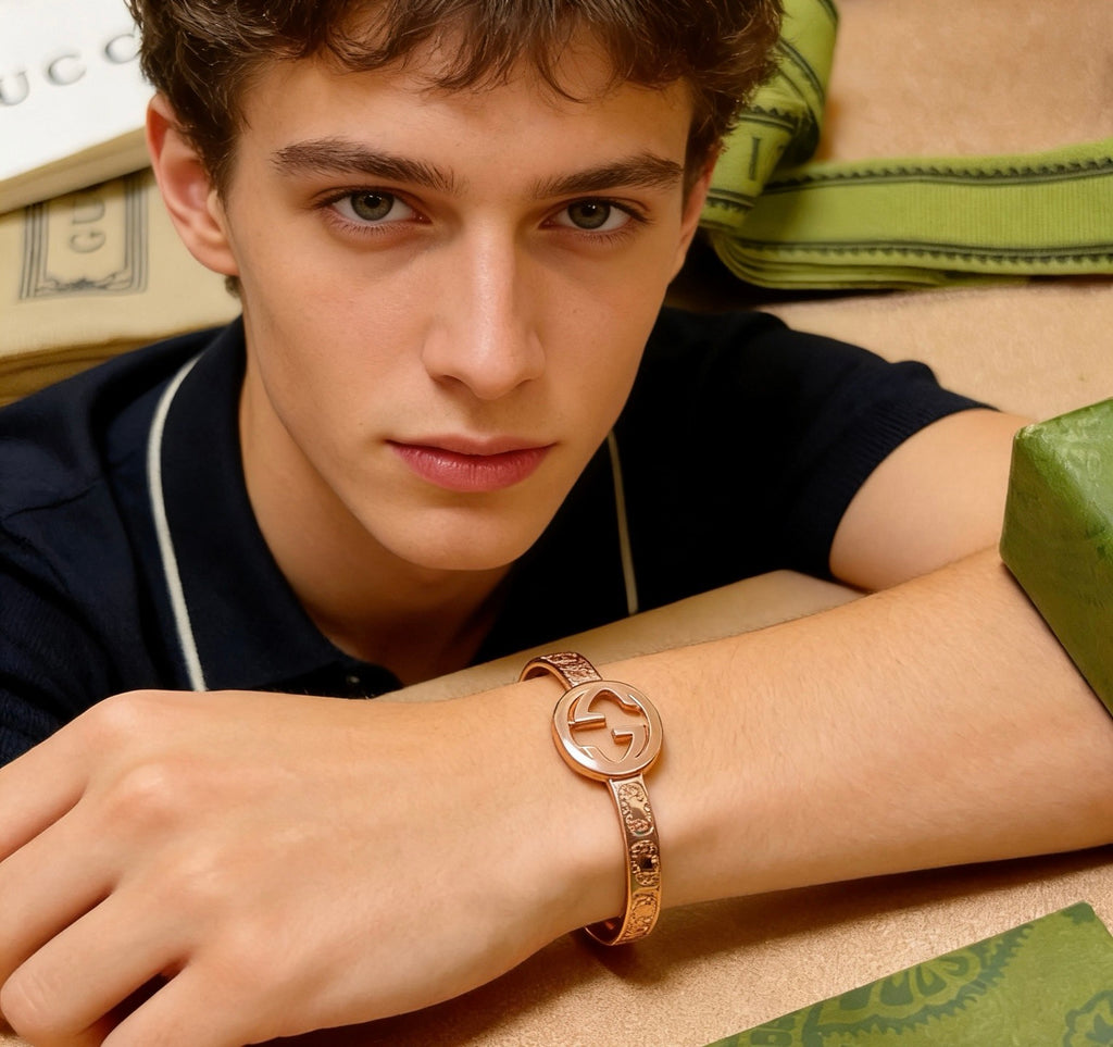 Gucci Anger Forest Interlocking G Antiqued Bangle - album image 2