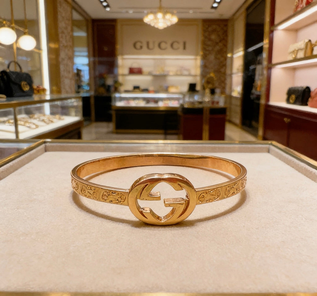 Gucci Anger Forest Interlocking G Antiqued Bangle - album image 9
