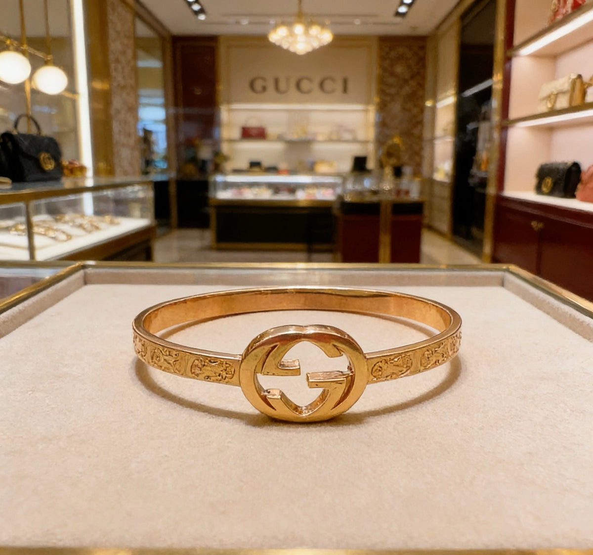 Gucci Anger Forest Interlocking G Antiqued Bangle - album image 9