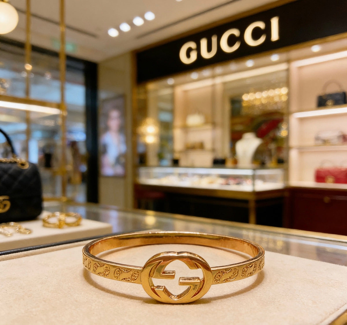 Gucci Anger Forest Interlocking G Antiqued Bangle - album image 7