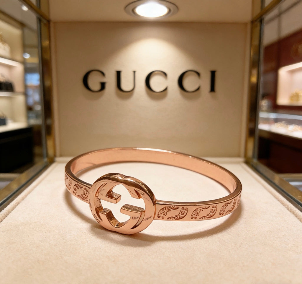 Gucci Anger Forest Interlocking G Antiqued Bangle - album image 5