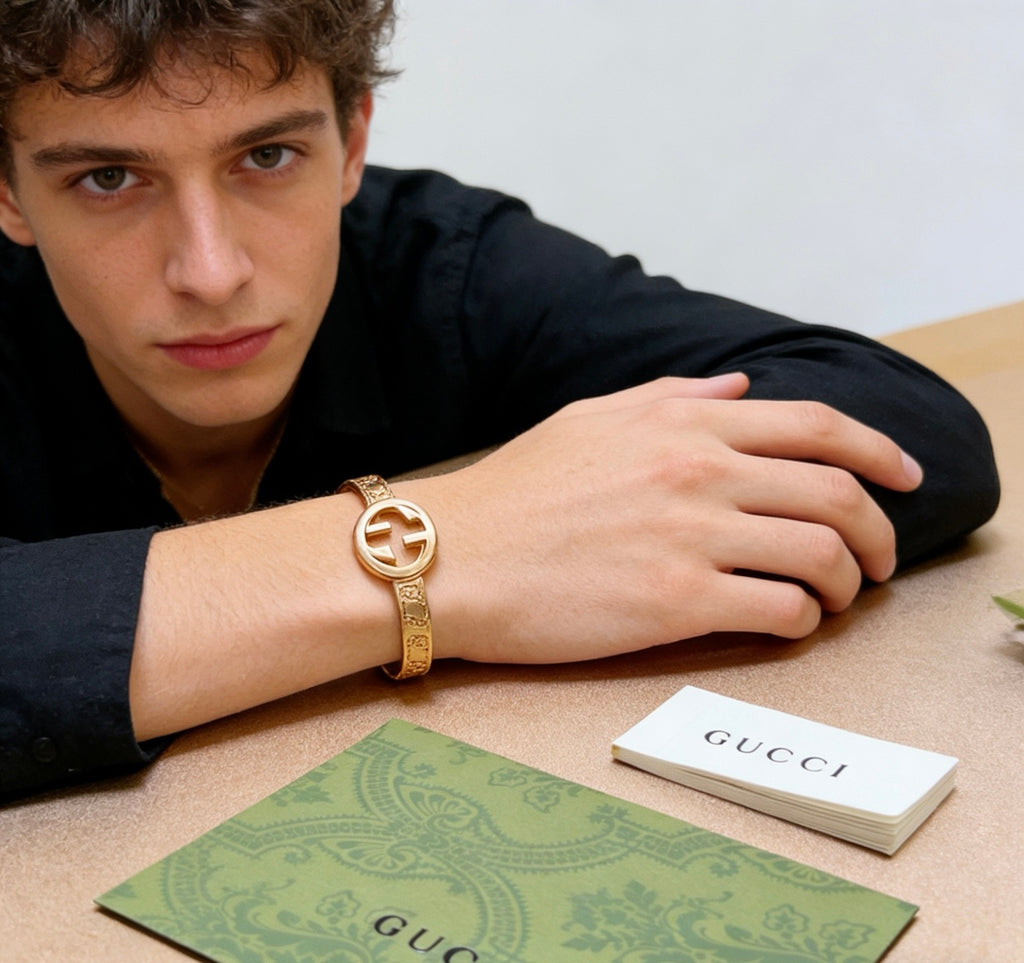 Gucci Anger Forest Interlocking G Antiqued Bangle - album image 6