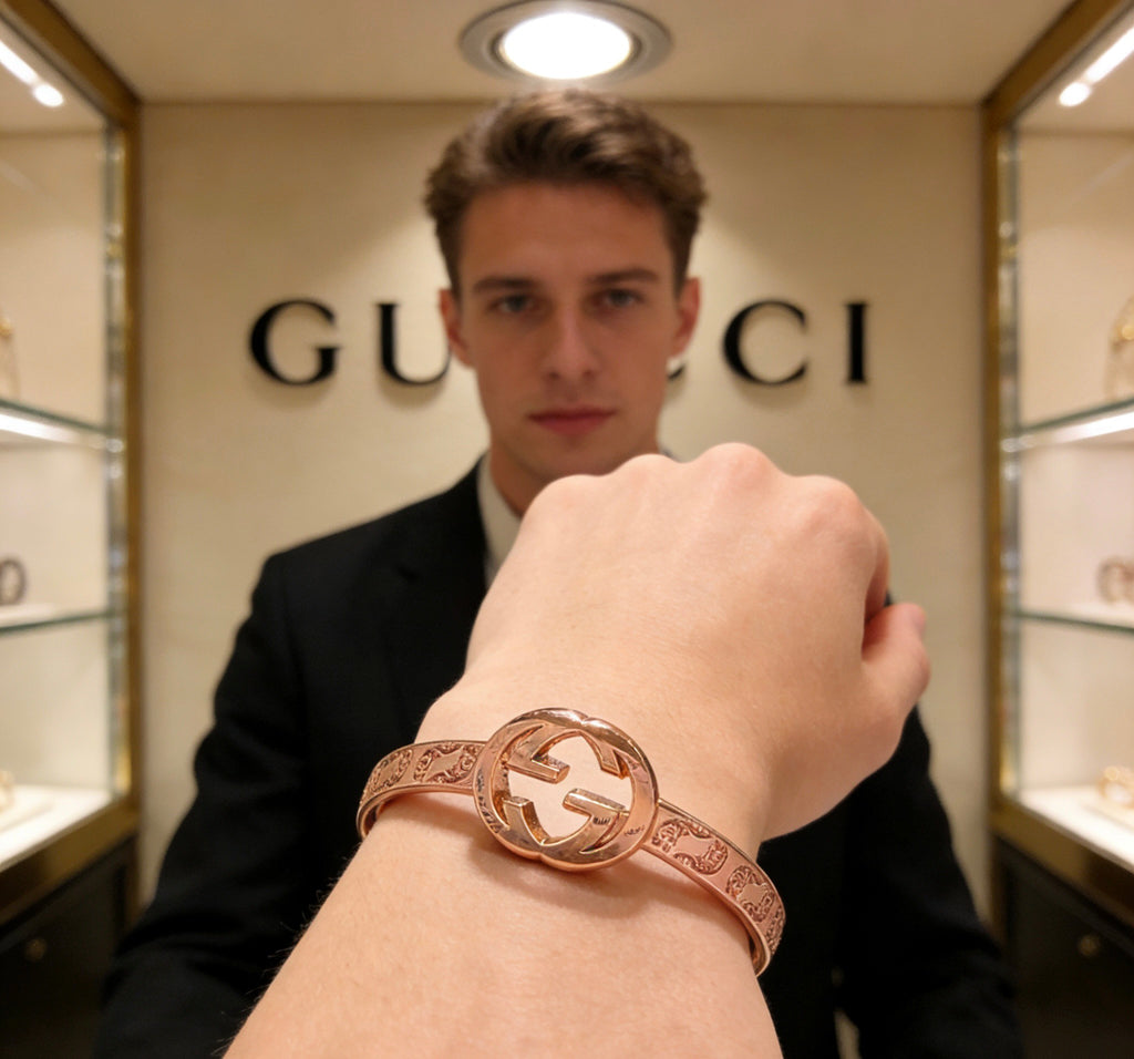 Gucci Anger Forest Interlocking G Antiqued Bangle - album image 4