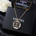 Chanel Silver-Tone Square CC Pendant Necklace - album image 1