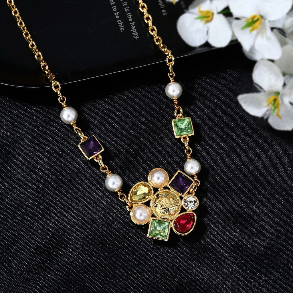 Chanel Gold-Tone Multicolor Bead Necklace - album image 7