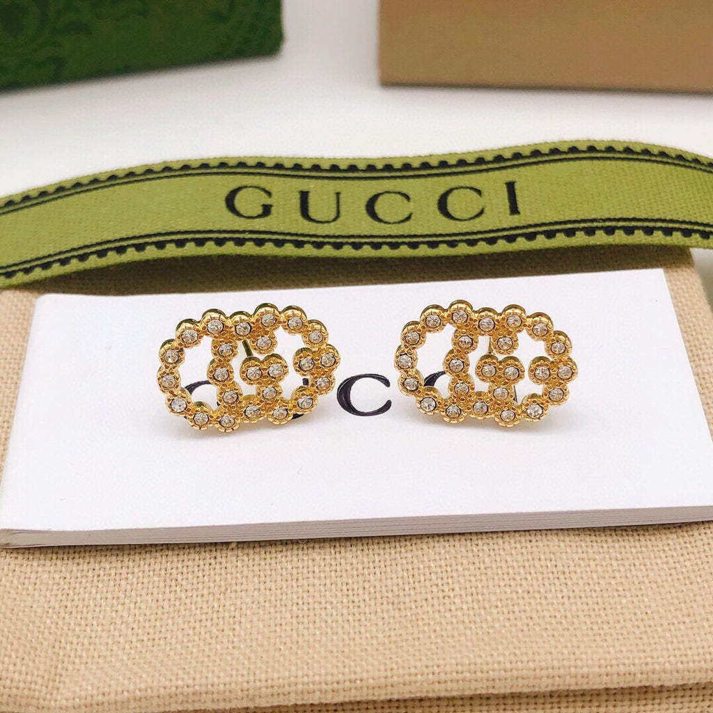 Gucci Interlocking G Crystal Accent Mini Earrings - album image 1