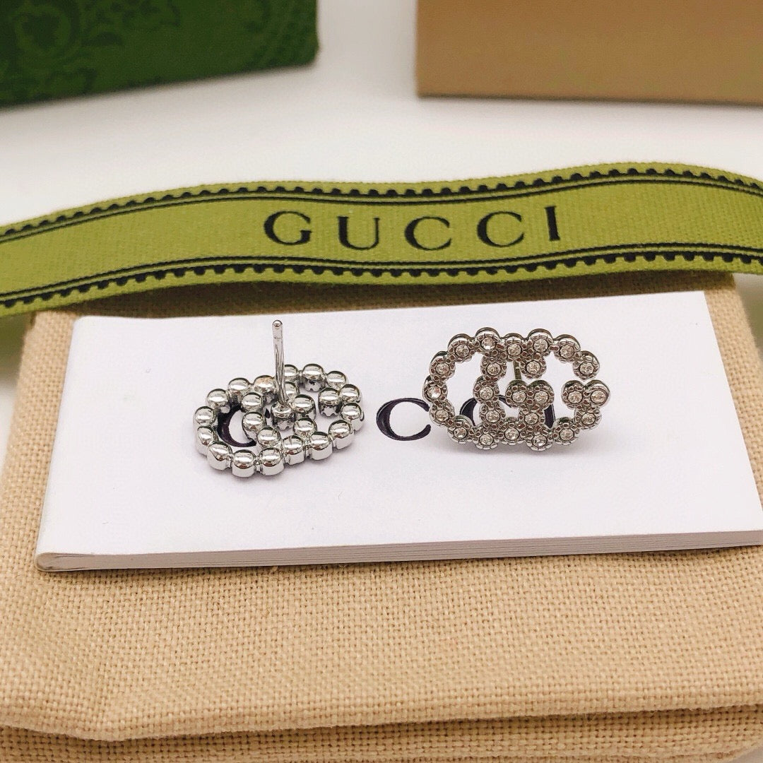 Gucci Interlocking G Crystal Accent Mini Earrings - album image 2