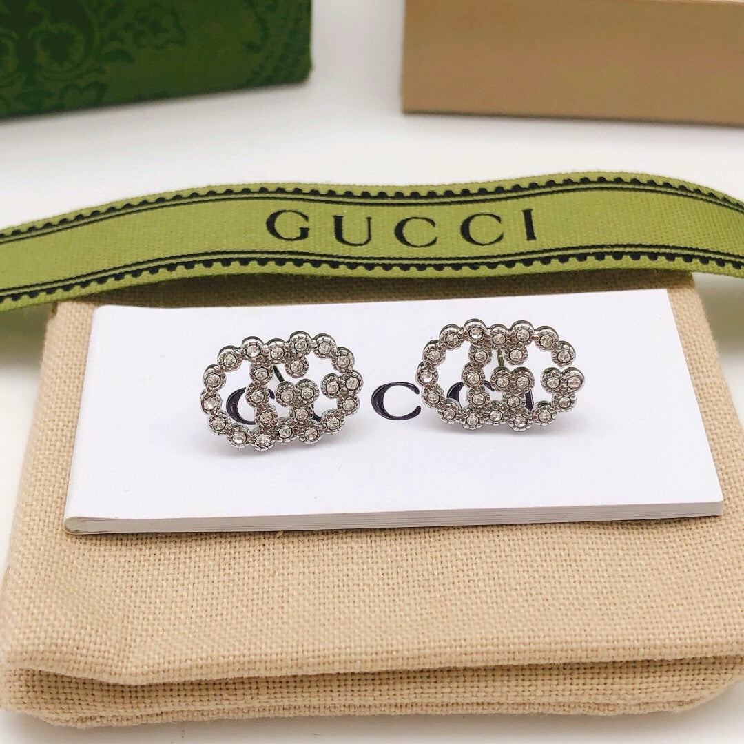 Gucci Interlocking G Crystal Accent Mini Earrings - album image 1