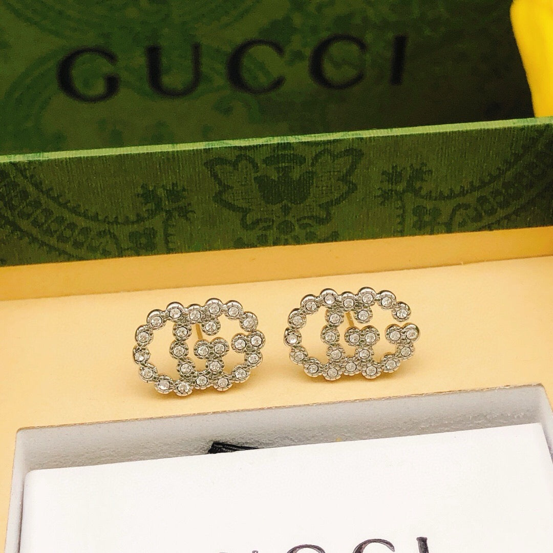 Gucci Interlocking G Crystal Accent Mini Earrings - album image 4