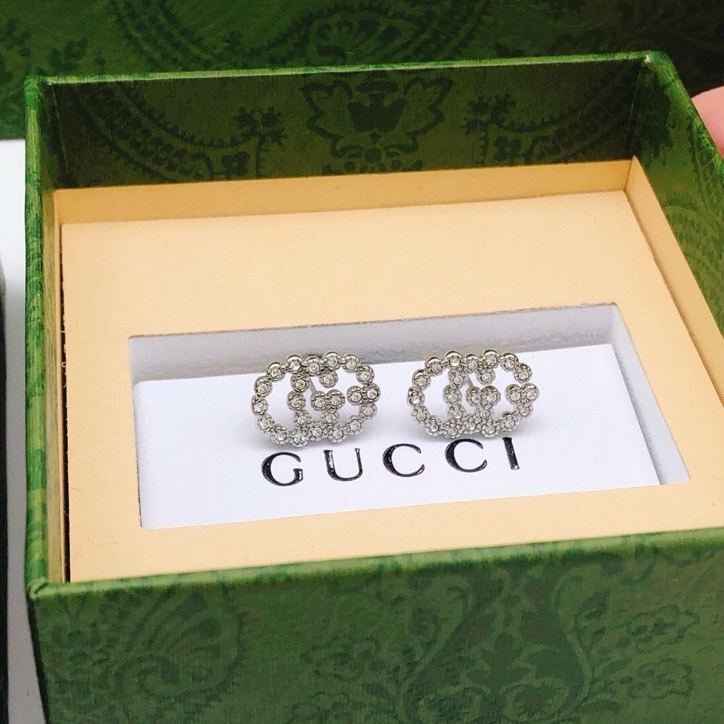 Gucci Interlocking G Crystal Accent Mini Earrings - album image 3