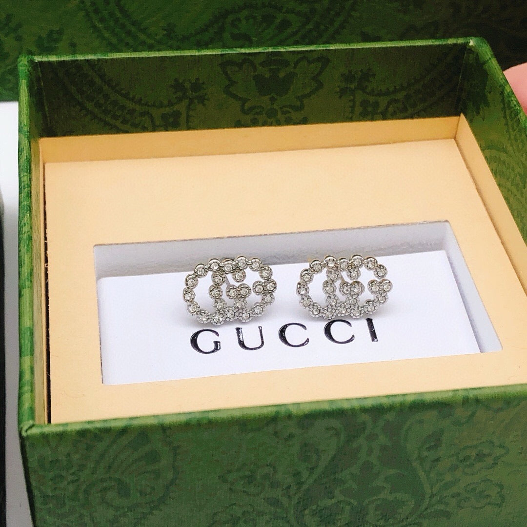 Gucci Interlocking G Crystal Accent Mini Earrings - album image 3