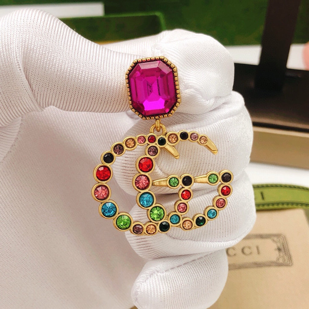 Gucci Multicolor Crystal Accent Earrings - album image 2