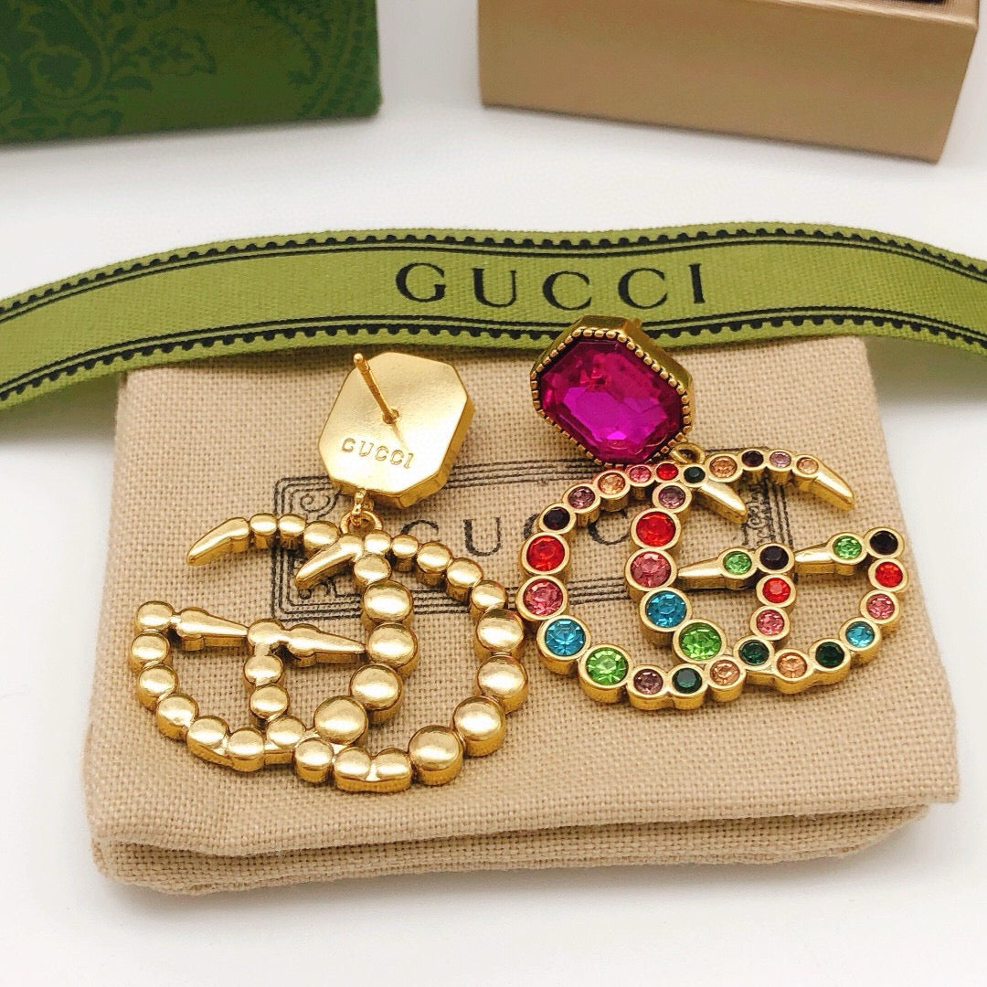Gucci Multicolor Crystal Accent Earrings - album image 4