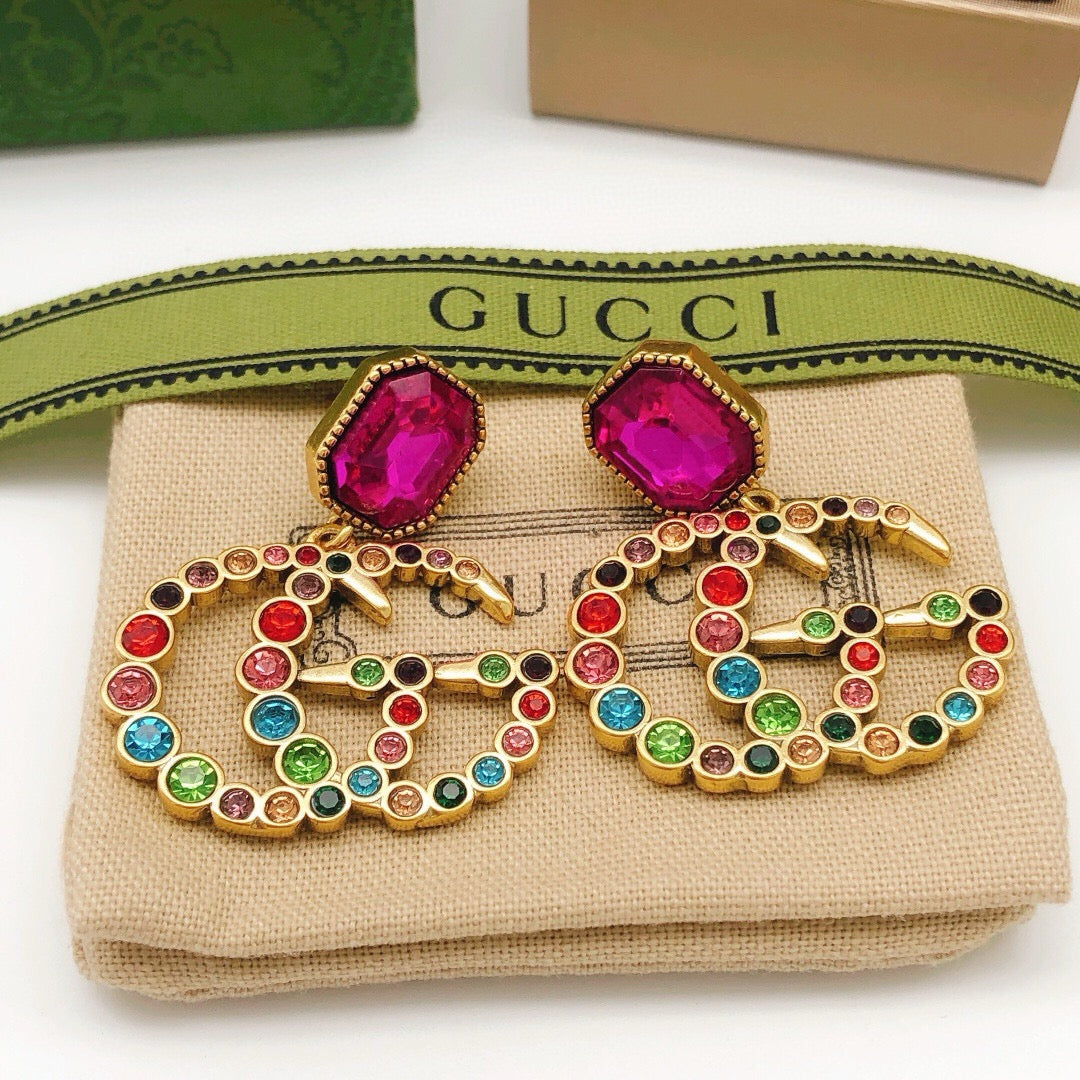 Gucci Multicolor Crystal Accent Earrings - album image 3