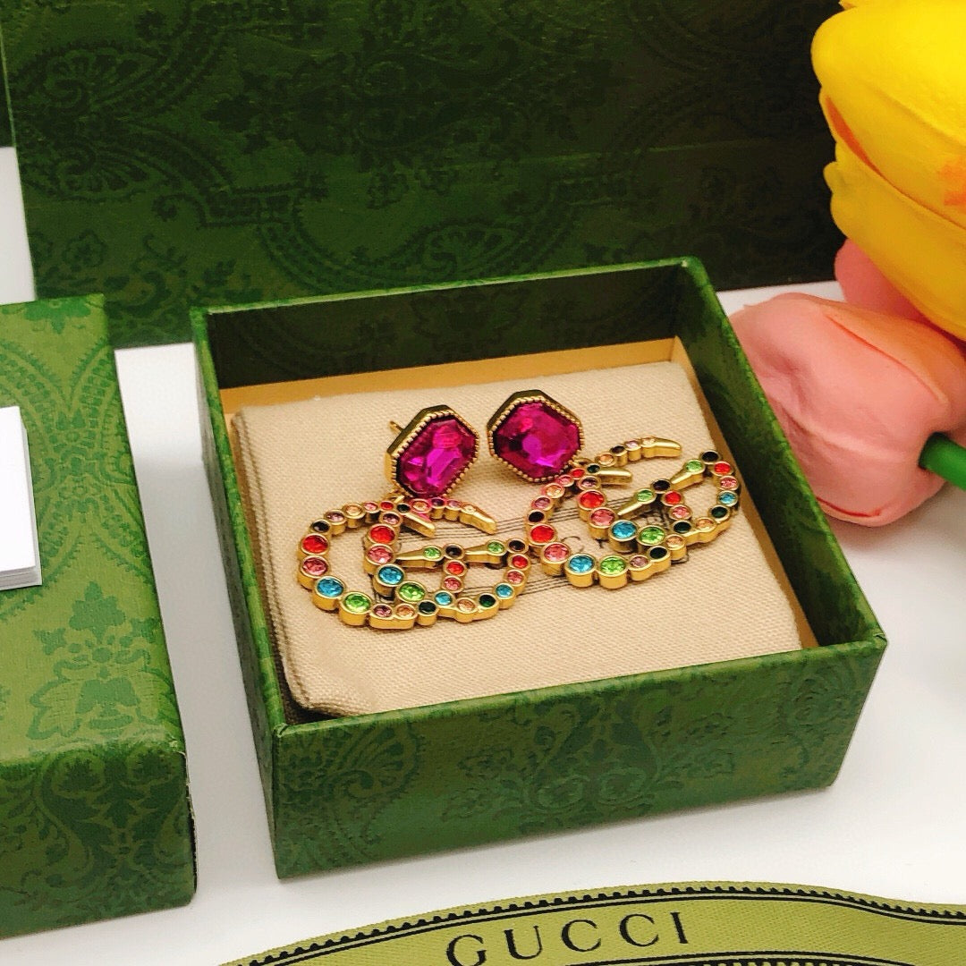Gucci Multicolor Crystal Accent Earrings - album image 7