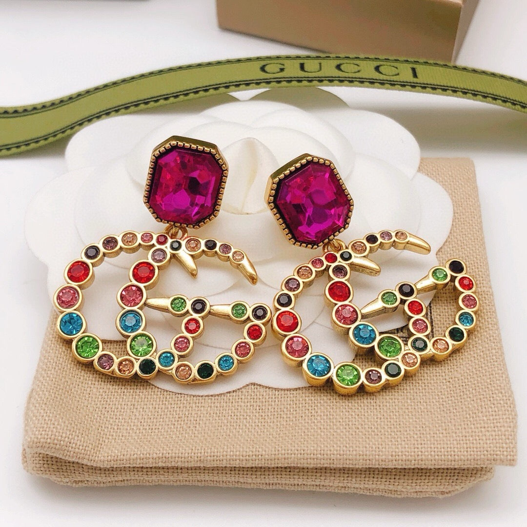 Gucci Multicolor Crystal Accent Earrings - album image 8