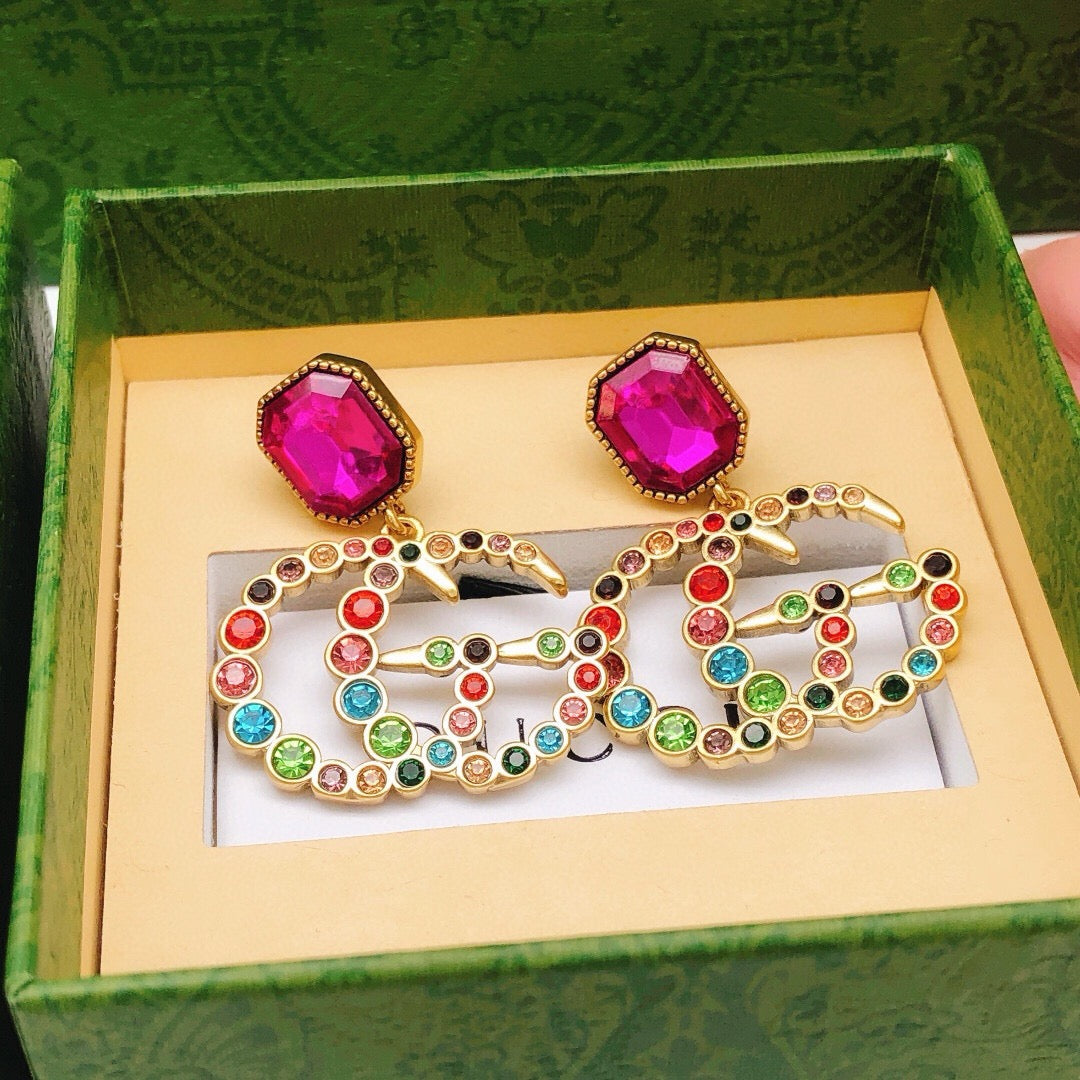 Gucci Multicolor Crystal Accent Earrings - album image 6