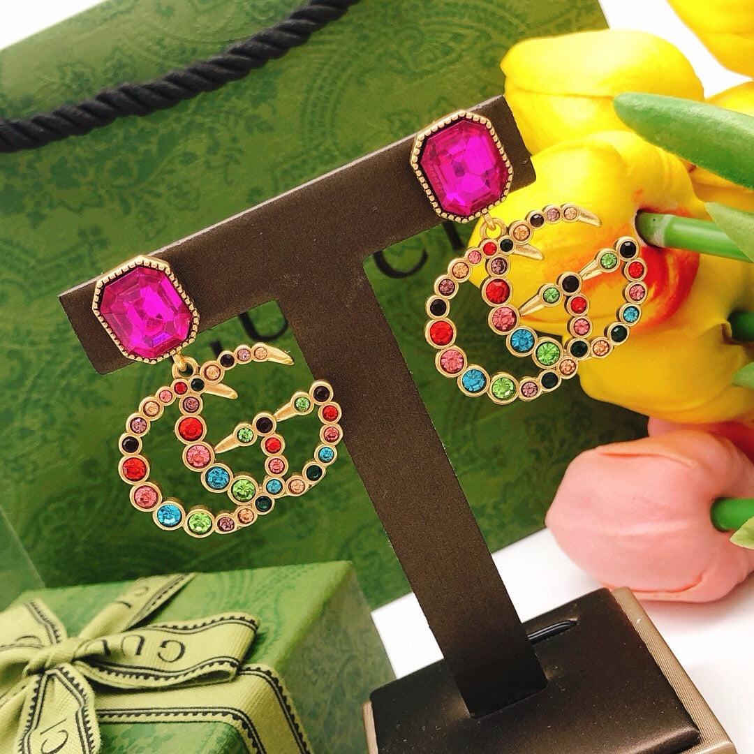 Gucci Multicolor Crystal Accent Earrings - album image 5
